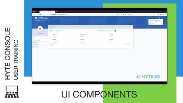 HYTE Console Online Training - User Interface