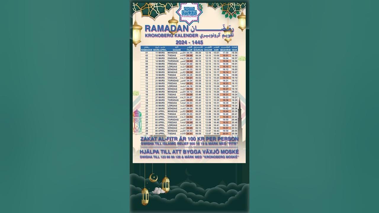 Ramadan för Kronoberg Växjö 2024 1445 YouTube