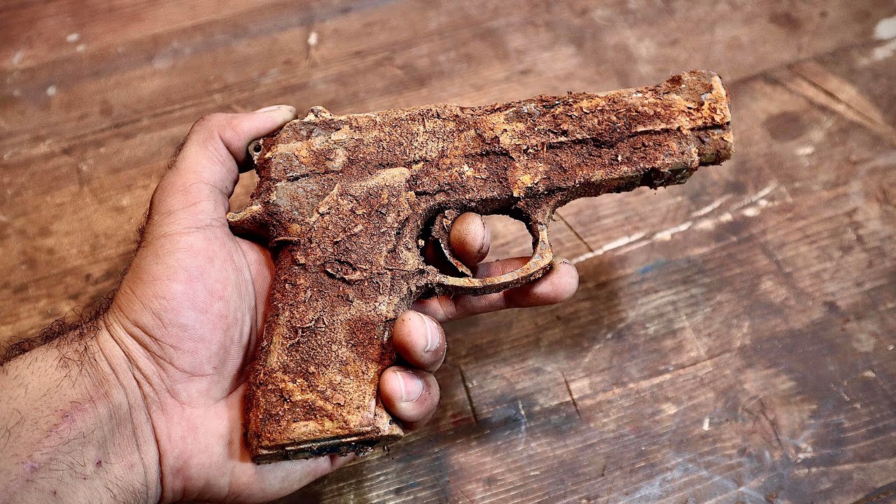 Как восстановить игрушечный пистолет Beretta, который был очень ржавым