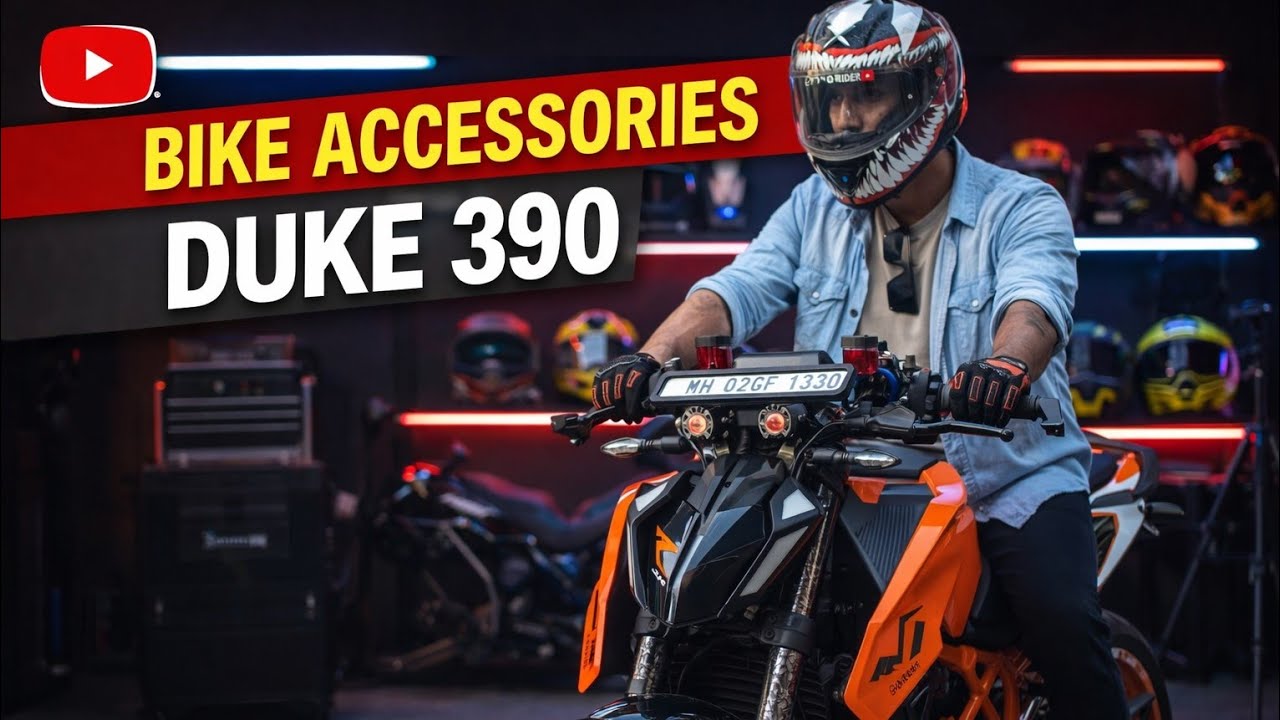 Duke 390 orange colour bike accessories modification good looking 