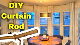DIY Custom Curtain Rod - How to Build Your Own Curtain Rod - DIY Home Improvement Project
