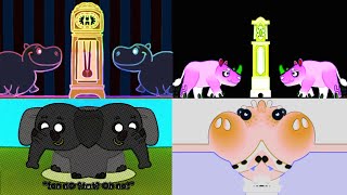 HICKORY DICKORY DOCK ANIMALS COMPILATION ( HIPPO,RHINO AND ELEPHANT ) VIDEO EFFECTS / VISUAL EFFECTS