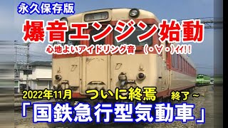 永久保存【急行型気動車】エンジン始動の瞬間　こう動く！