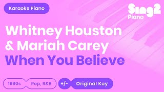 Miniatura de vídeo de "Whitney Houston, Mariah Carey - When You Believe (Karaoke Piano)"