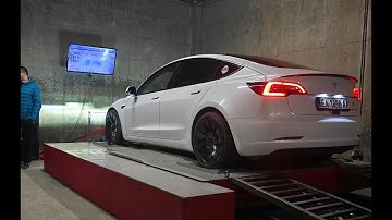 Tesla Model 3 Performance 2023 Dyno test