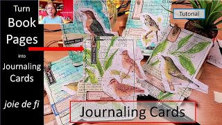 How To Turn Book Pages Into Journaling Cards ⭐ Beginner Step By Step