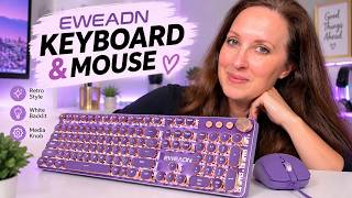 This Purple Keyboard Looks and Sounds Like a Typewriter! EWEADN V20 Review screenshot 5
