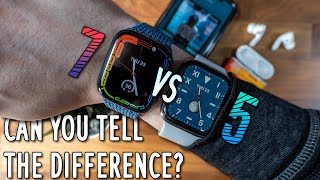 Apple Watch 45mm Series 7 vs. 44mm Series 5: Worth The Upgrade? | Unboxing, Review, &amp; Comparisons!