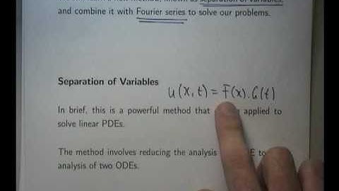 How to solve PDEs via separation of variables +  Fourier series. Chris Tisdell UNSW