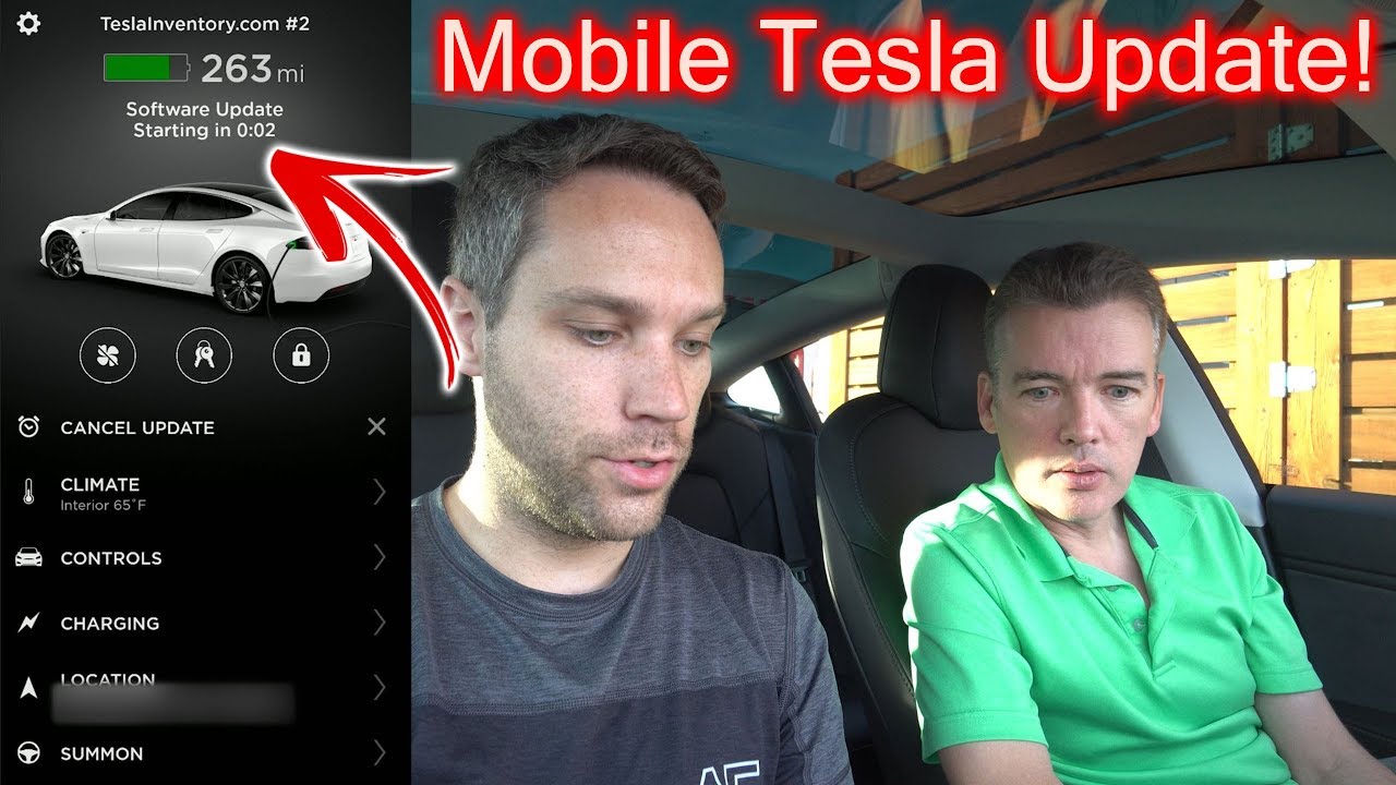 How To Update Your Tesla Using A Phone! YouTube
