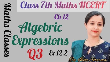 Ex 12.2 (Q3) Chapter 12 || Algebraic Expressions || Class 7th Maths NCERT ||