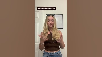 Sit in American Sign Language #americansignlanguage #educational #asl #shortsvideo #notateacher
