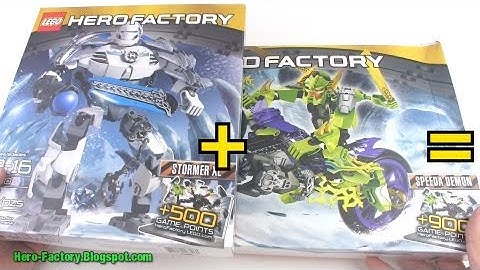 Hero Factory Stormer XL + Speeda Demon combiner Speed Build (Breakout wave 2)