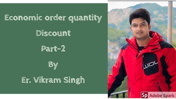 Economic Order Quantity(E.O.Q.)/Discount Example