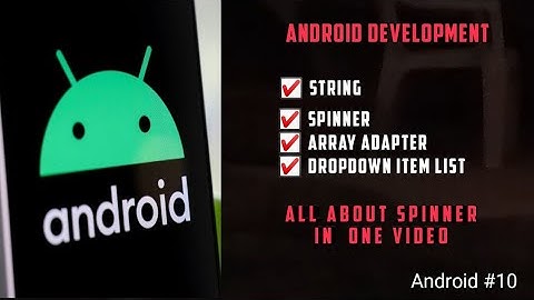 Spinner in Android Studio | ArrayAdapter | DropDown Item List | Android Development |