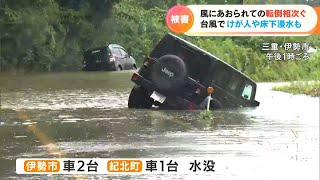 【台風7号】 風にあおられて転倒するなど8人がけが　車の水没や倒木も相次ぐ　東海3県の最新被害状況　（午後5時現在）