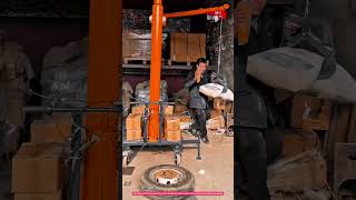 Portable Electric Jib Crane 1000 kg 360 Degree Rotating Mobile Lifting System for Workshop Handling