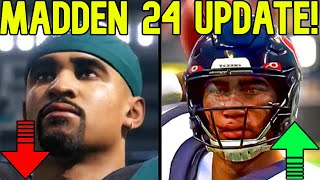🚨HUGE MADDEN NFL 24 UPDATE🚨 New Rosters, Player Ratings Changes & More! Offense & Defense Tips