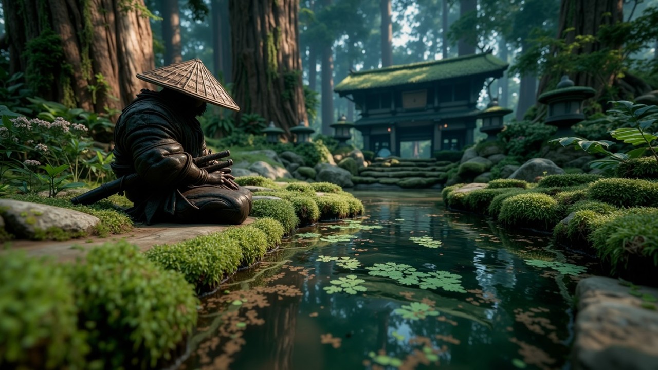 Медитации в Дзен-Саду: Флейта Сякухати и Японская Атмосферная Музыка