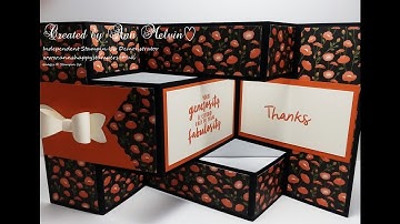 Tri Fold shutter card, Stampin up Birthday Blooms