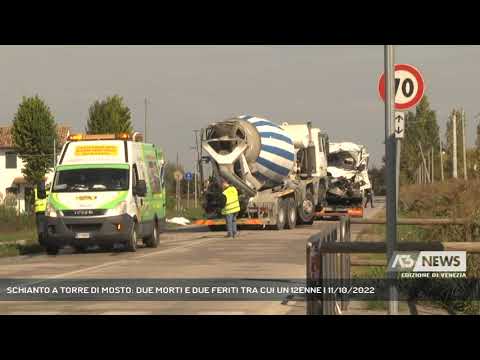 SCHIANTO A TORRE DI MOSTO: DUE MORTI E DUE FERITI TRA CUI UN 12ENNE | 11/10/2022