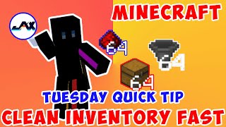 ⚡Clean Your Inventory FAST | Minecraft Tuesday Quick Tip 💮