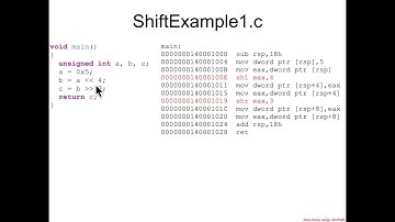 Bit Shifting: ShiftExample1.c Intro - Architecture 1001: x86-64 Assembly