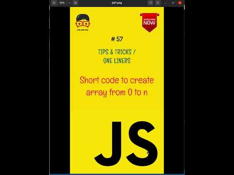 JS TIPS & TRICKS 💡 / ONE LINERS  #57 - Short code to create array from 0 to n + Bonus