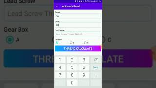 Thread calculator application for lathe machine screenshot 2