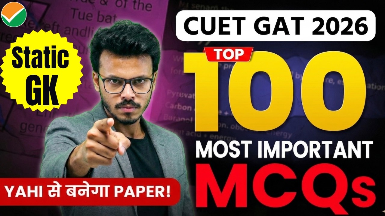 Top 100 Static GK MCQs | CUET GAT 2026 | By Harsh Soni - YouTube
