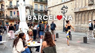 [4K]🇪🇸Barcelona Evening Walk: El Born, Picasso Museum/ Cafe Brunells, Seafood Diner,  Oct. 2022