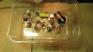Two crystal radio oscillators: one on 4 MC and one via 6 MC to 18 MC overtone effect demo and schem.
