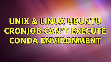 Unix & Linux: Ubuntu Cronjob can