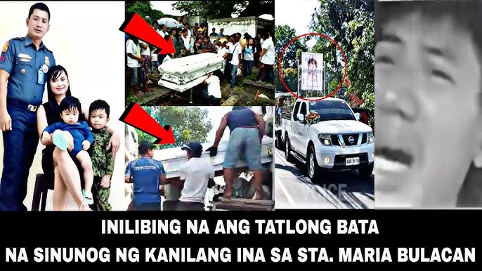 lNlLBlNG NA ANG TATLONG BATA NA SlNUNOG NG KANILANG INA SA STA. MARIA  BULACAN,AMA NG MGA BATA NAlYAK