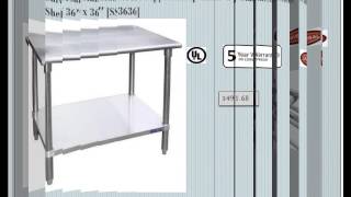 Work Tables With Wire Undershelves
