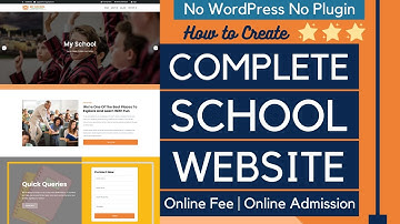 How to Make School Website with Online Admission & Fee Accept Online [School, Institute, Coaching]