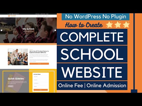 How to Make School Website with Online Admission & Fee Accept Online [School, Institute, Coaching]