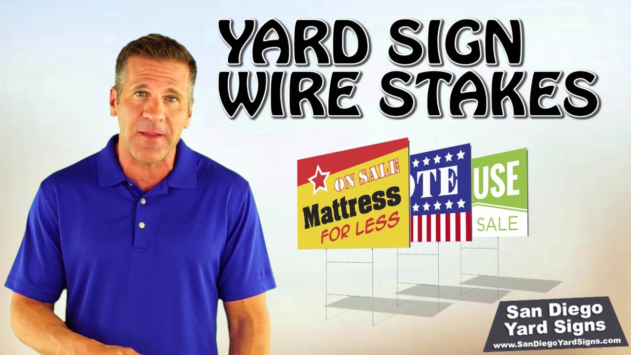 yard sign wire stakes