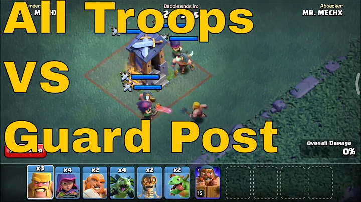 Guard Post Lvl 8 Max VS All Troops In Clash Of Clans Builder Base