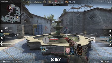 dennis pistol round clutch vs fnatic [ DreamHack Masters Marseille 2018 ]