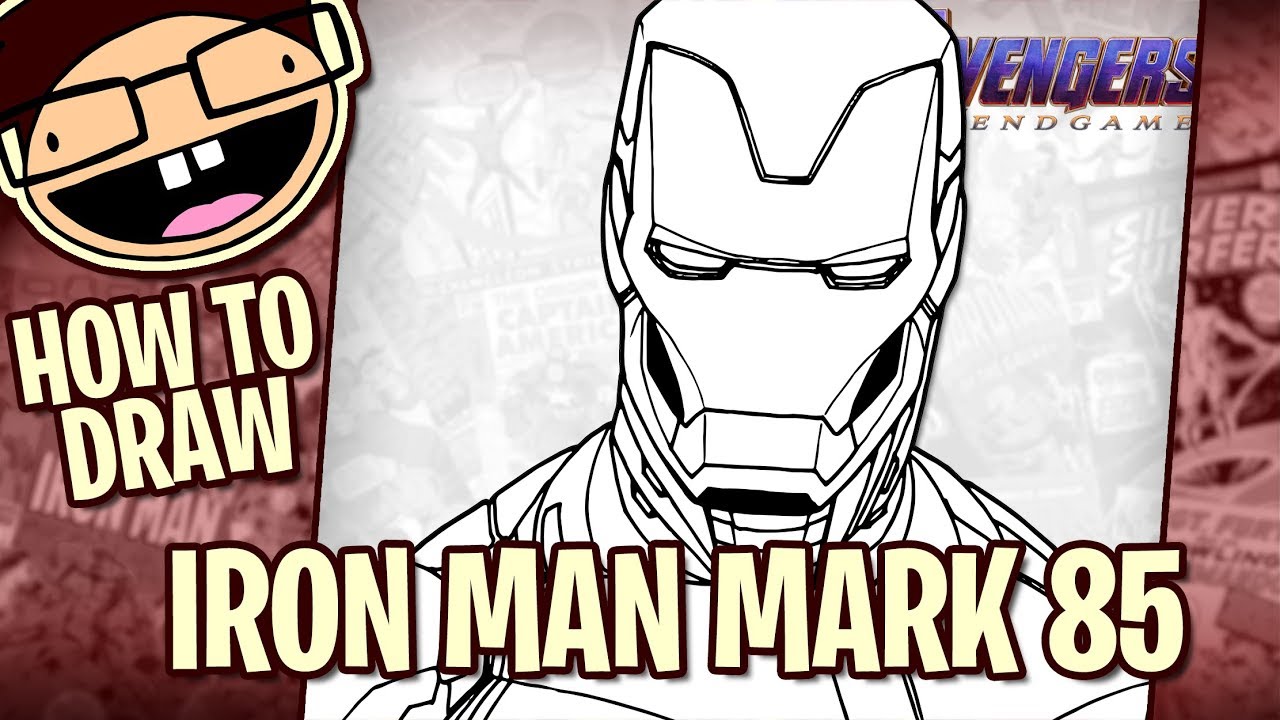 How to Draw IRON MAN MARK 85 (Avengers: Endgame) | Narrated Easy ...