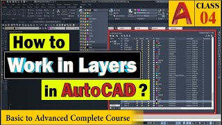 How to Work in Layers in AutoCAD (LAYERS TOOLBAR) Class 4 Urdu / Hindi