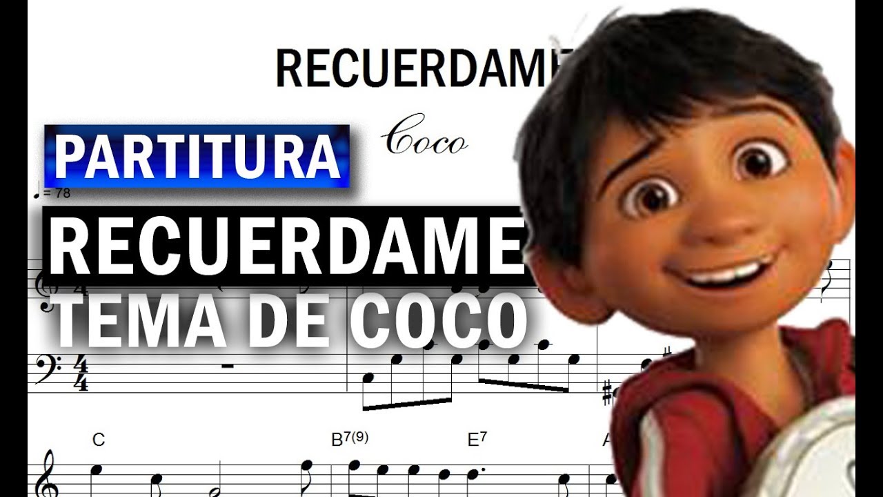 Partitura: Coco - Recuerdame (Descargar PDF) - YouTube