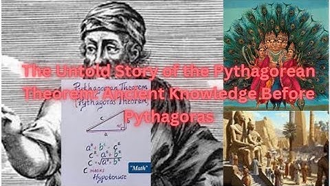 Pythagoras theorem was not created by Pythagoras