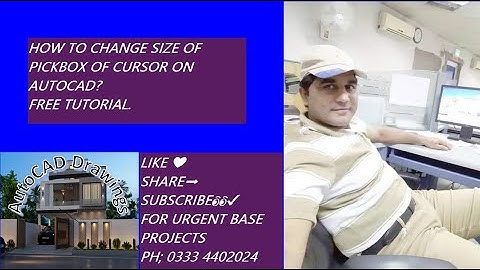 How To Change Size Of Pickbox On AutoCAD?|Free Tutorial #architecture #autocadlearning
