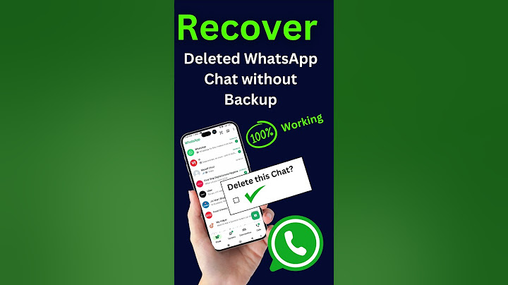 💯Recover Deleted WhatsApp Chat without Backup