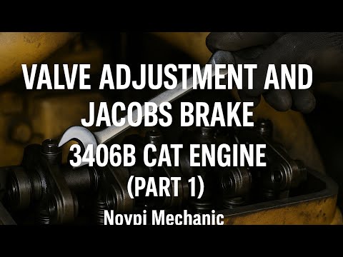 VALVE ADJUSTMENT AND JACOB BRAKE | 3406B CAT engine (Part 1)|Machine
