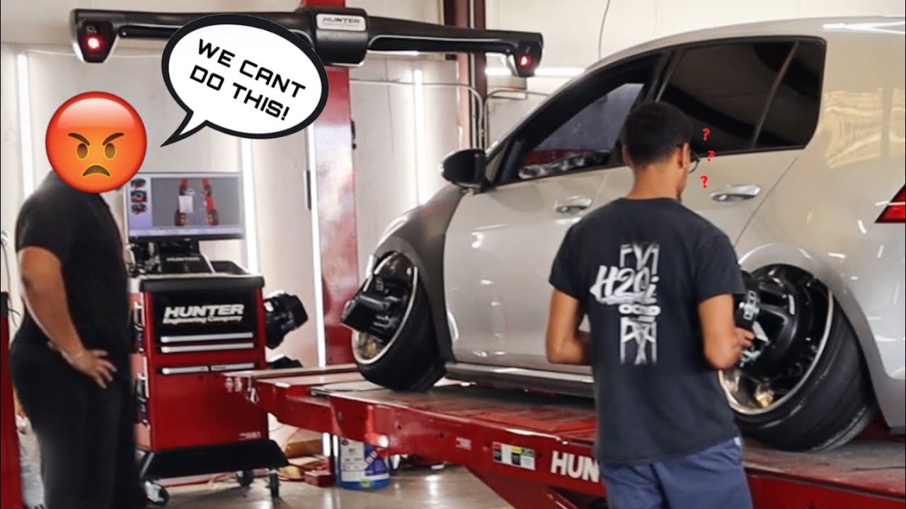 I TOOK MY CAMBERED GTI TO AN ALIGNMENT SHOP & THIS HAPPENED... PART 2 ...