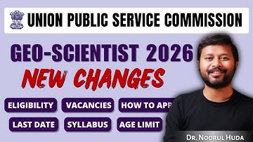 New Changes in UPSC Geoscientist Exam 2026 | Must Watch Before You Apply | Eligibility, Age Limit