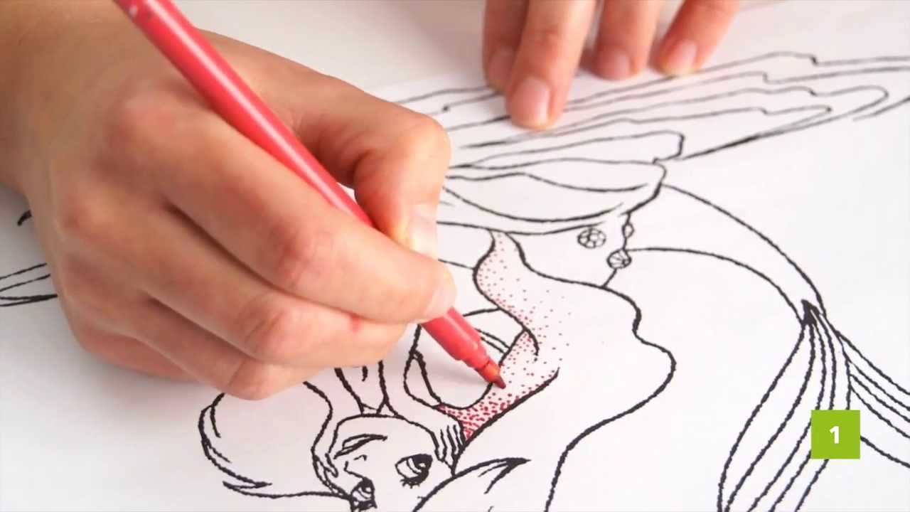 Youtube Disegni Di Natale Da Colorare.Colorare Disegni Per Bambini La Tecnica Dei Puntini Youtube